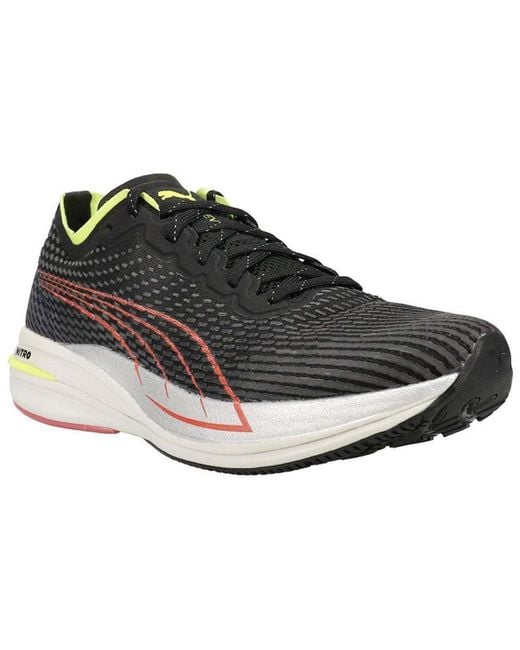 PUMA Black Deviate Nitro Wtr Running Shoes