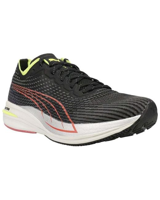 PUMA Black Deviate Nitro Wtr Running Shoes