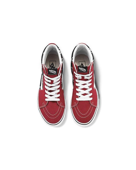 Vans Red Sk8-Hi 'Circle V' for men