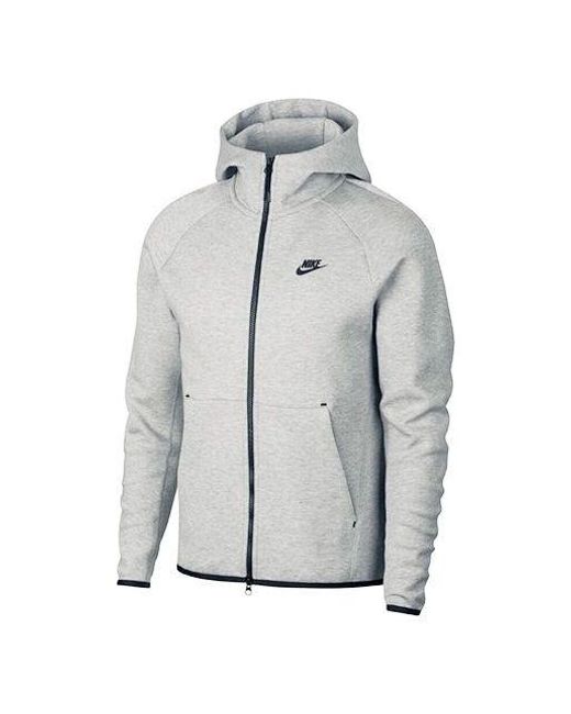 Nike Sportswear Tech Fleece Full-length Zipper Cardigan Gray for Men | Lyst