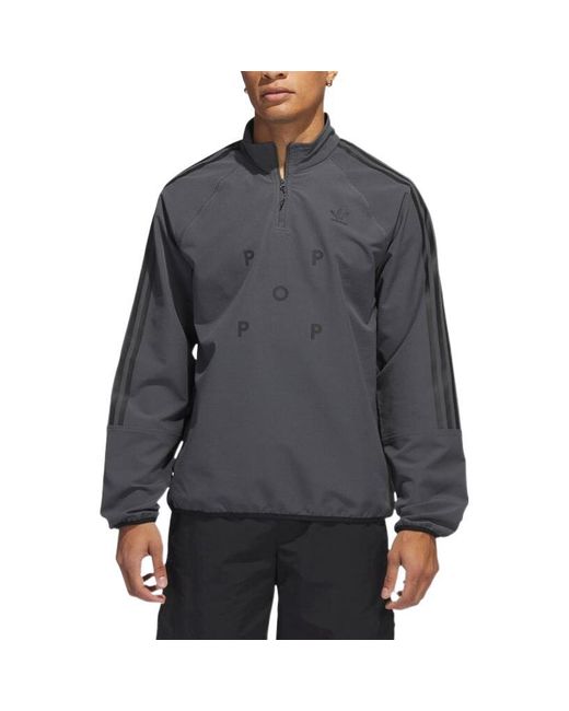 adidas Thermal Long Sleeve Jersey X Pop Trading Company in Grey 