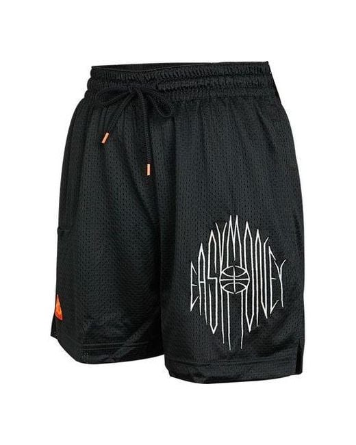 Nike Black Embroidered Logo Breathable Sports Shorts for men