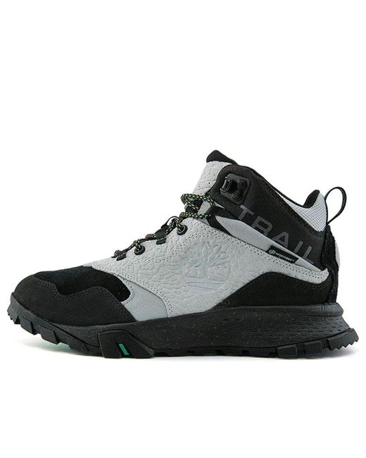 Timberland Black Garrison Trail Waterproof Mid Hiker Boots for men