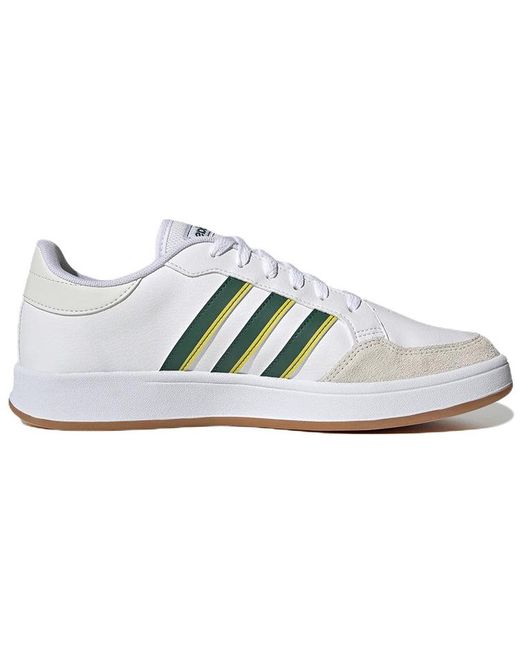 Adidas White Breaknet Court Lifestyle Shoes 'Collegiate Impact' for men