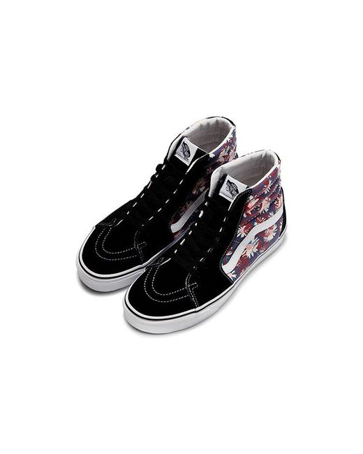 Vans Blue Sk8-Hi Flowers Graffiti