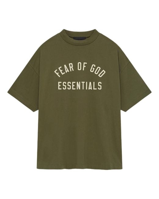 Fear Of God Green Jersey Crewneck Tee 'Military' for men