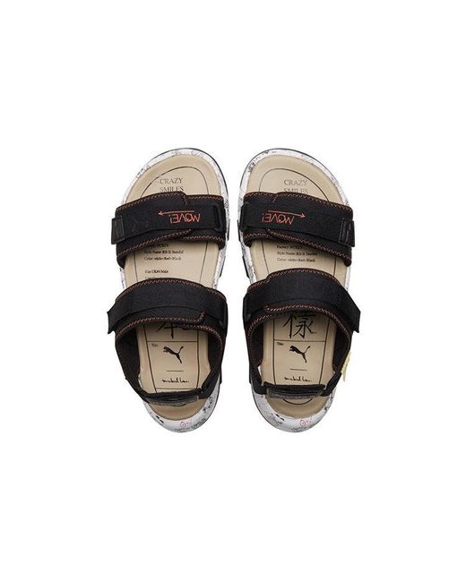 PUMA Black Michael Lau X Rs-Sandal for men