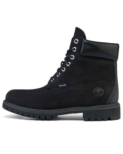 Timberland Black Premium 6 Inch Waterproof Wide-Fit Boot Nubuck' for men