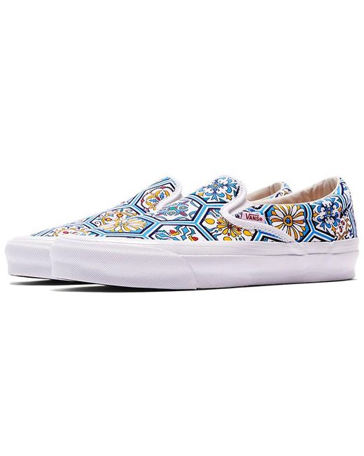 Vans Blue Kith X Classic Slip-On Moroccan Pattern' for men