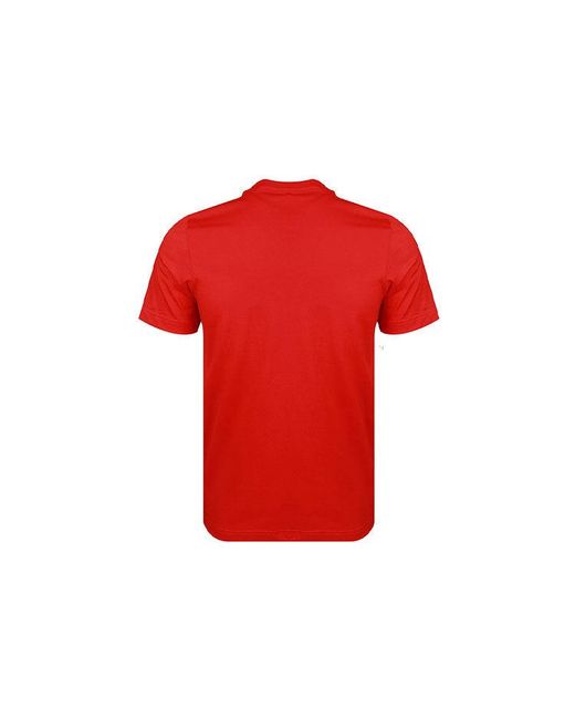 Adidas Red Basketball Sports Printing Round Neck Short Sleeve T-Shirt for men
