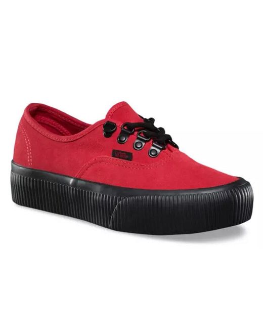 Vans Red Embossed Authentic Platform 2.0 for men