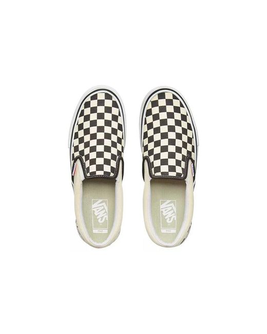Vans White Slip-On Pro 'Checkerboard' for men