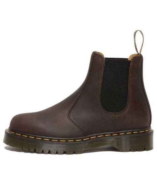 Dr. Martens Brown 2976 Bex Crazy Horse Chelsea Boots 'Dark'