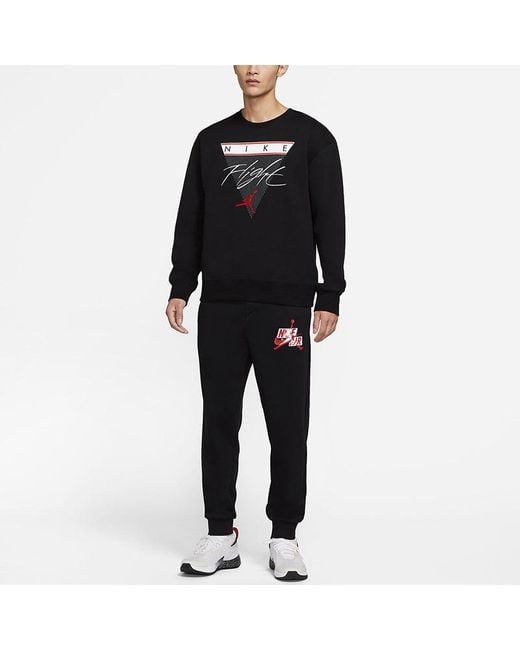 Nike Black Flight Print Crew-Neck Sports for men