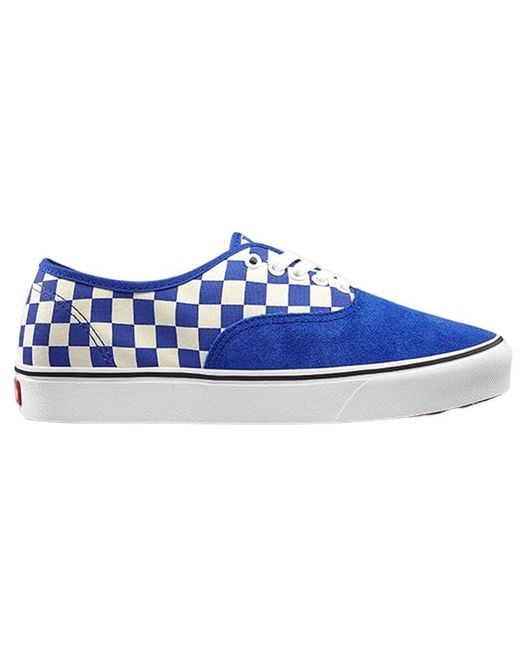Vans Blue Comfycush Authentic 'Checker' for men