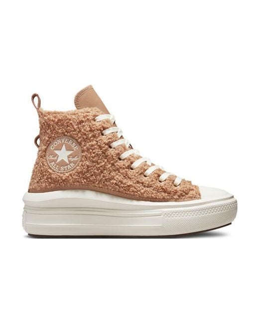 Converse Natural (Wmns) Chuck Taylor All Star Move Platform High 'Sherpa