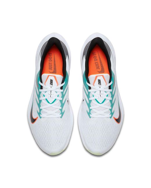Nike Blue Air Zoom Winflo 7 'Flash Crimson Aqua' for men