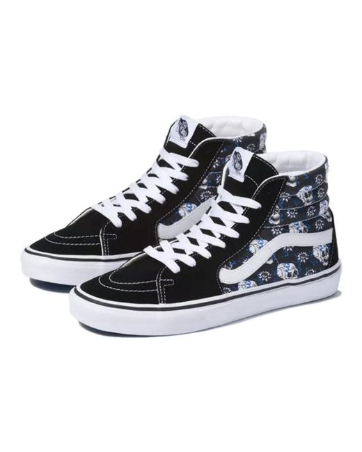 Vans Blue Sk8-Hi 'Flash Skulls' for men