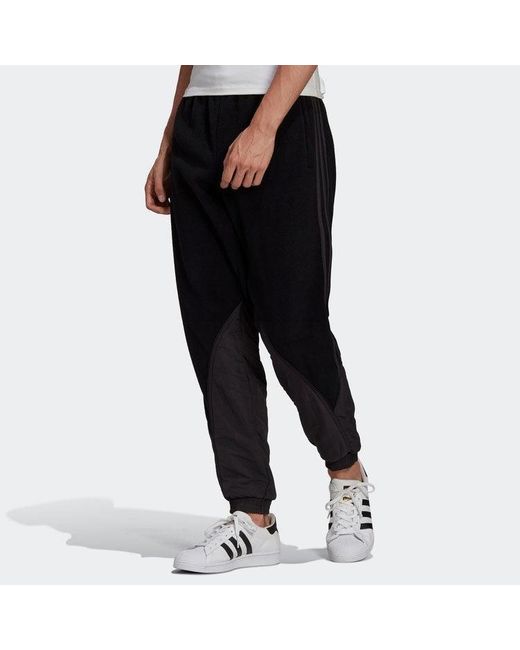 Adidas Black Originals Bg Trf Mix Tp Running Athletics Polar Fleece Bundle Feet Sports Pants for men