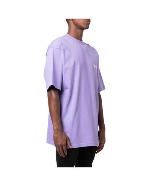 Balenciaga Purple Political Campaign T-Shirt Large Fit