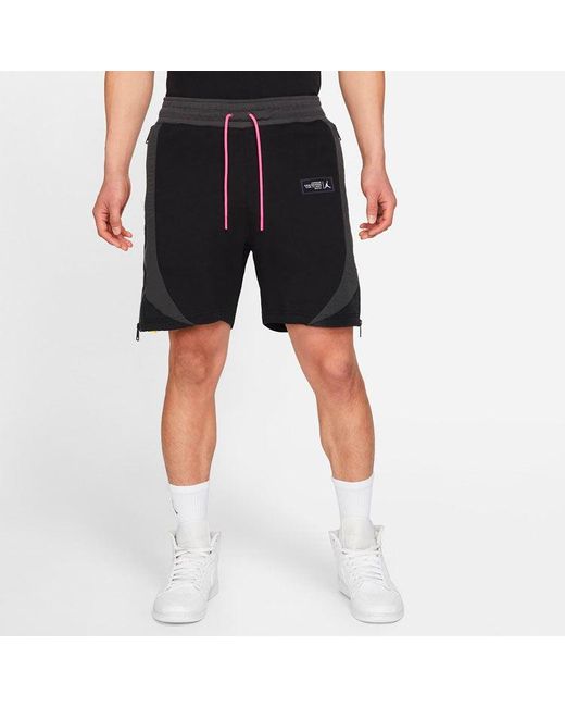 Nike Blue 23 Engineered Side Zipper Contrasting Colors Knit Sports Shorts for men