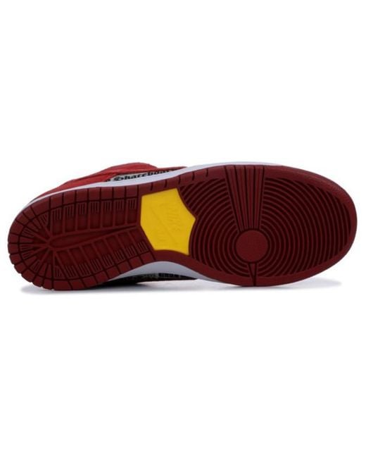 Nike Red Sb Dunk Low Rukus Crawfish Goldsilver' for men