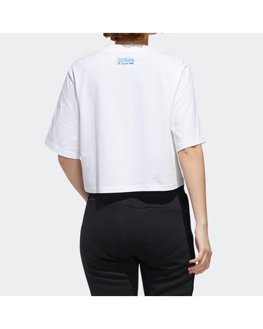 Adidas Blue (Wmns) Neo Donald Duck Sports Short Sleeve