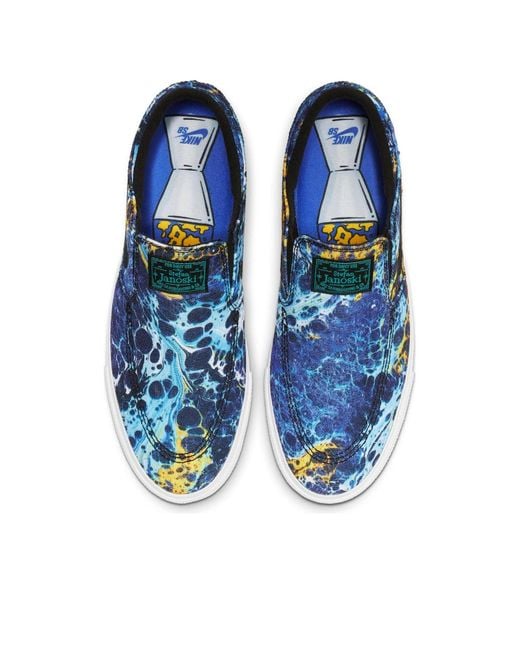 Nike Blue Zoom Janoski Slip On Rm Premium Sb 'Lava Lamp' for men