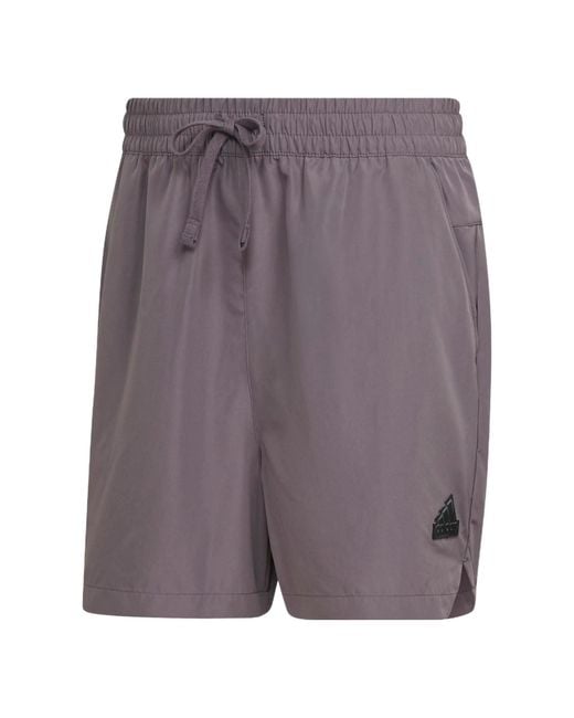 Adidas Purple Solid Color Sports Shorts Shadow for men