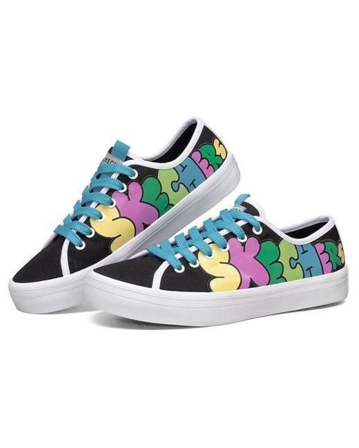 Skechers Blue (Wmns) Jeremyville X V'Lites Low-Top Sneakers