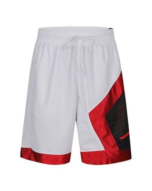 Nike White Jumpman Diamond Mesh Splicing Basketball Shorts for men
