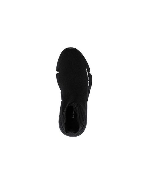 Balenciaga Black (Wmns) Speed 2.0 Sneakers Shiny Knit With Sole Unit'