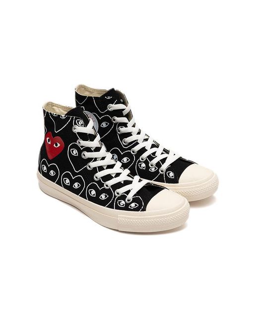 Converse Black X Comme Des Garcons Play Chuck 70 Hi Heart Print 1Cl704 for men