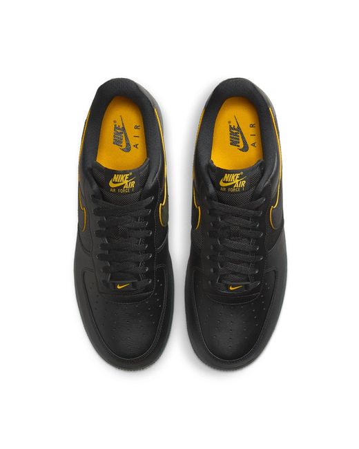 Nike Black Air Force 1 '07 University' for men