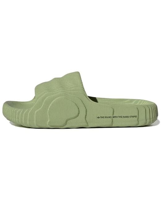 Adidas Green Adilette 22 Slides 'Magic Lime'