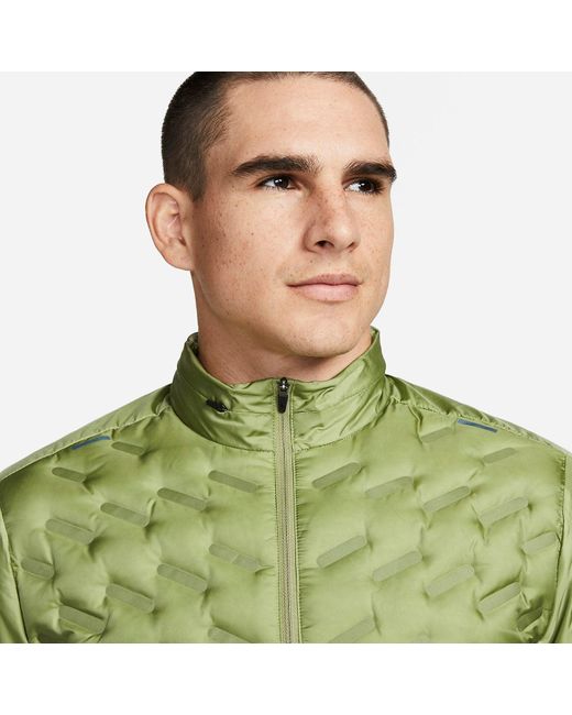 Nike Green Therma-Fit Adv Repel Down-Fill Running Jacket for men