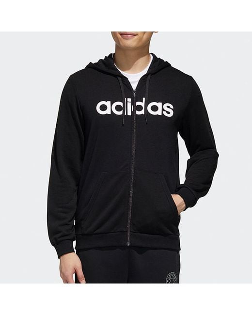 Adidas Blue Neo Alphabet Printing Casual Sports Zipper for men