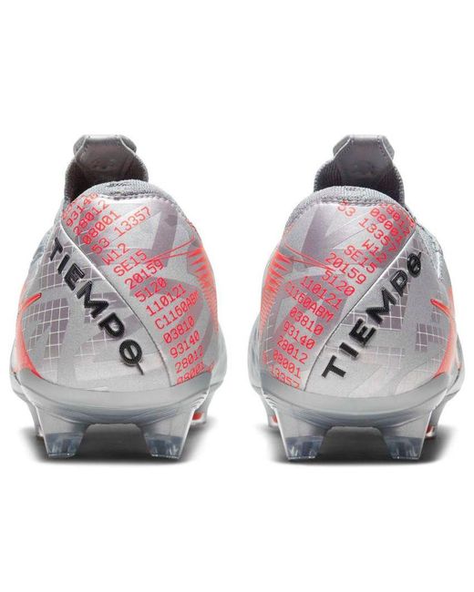 Nike White Tiempo Legend 8 Elite Fg 'Metallic Crimson' for men