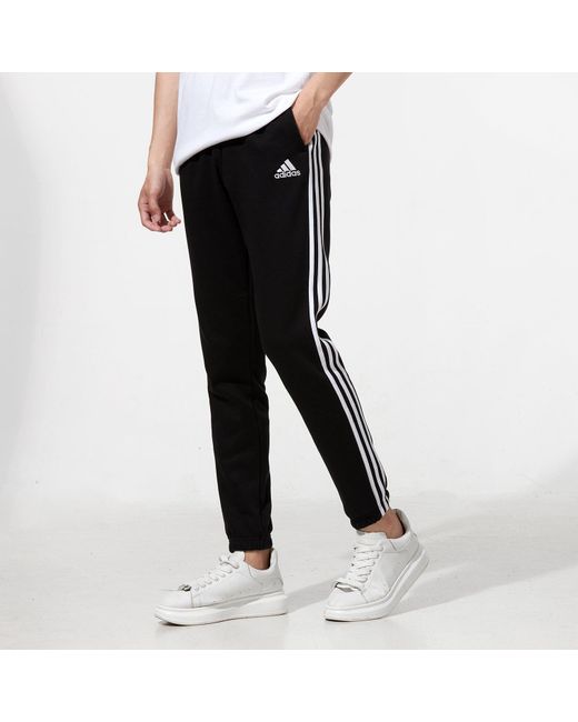Adidas Black 3S Fl Te Pt Casual Sports Running Side Stripe Long Pants/Trousers for men