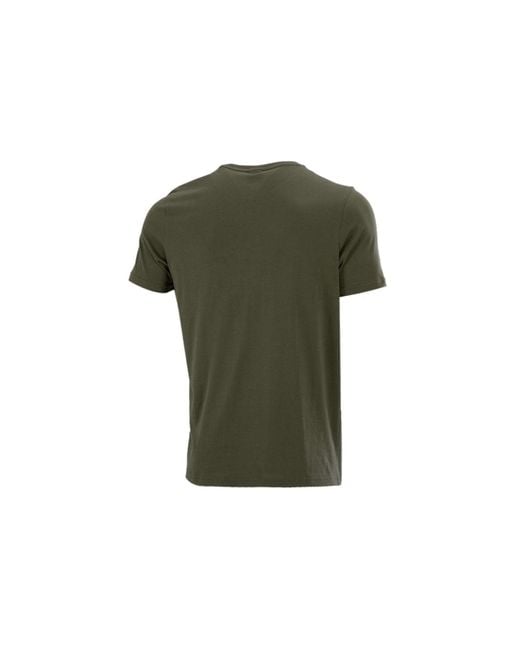 PUMA Green Athleisure Casual Sports Logo Printing Short Sleeve for men