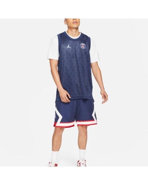 Nike Blue Loose Breathable Stripe Shorts for men