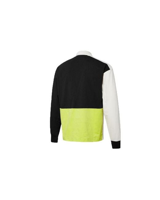 PUMA Green Retro Color Block Polo Shirt for men
