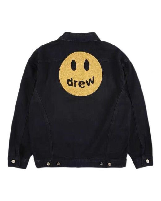 Drew House Blue Chenille Mascot Patch Trucker Jacket for men