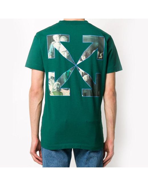 Off-White c/o Virgil Abloh Green Caravaggio Painting T-Shirt for men