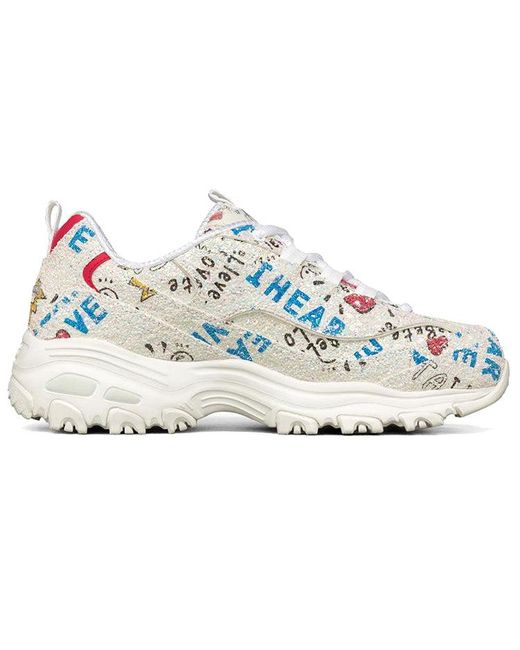 Skechers White (Wmns) D'Lites 1.0 Low-Top Daddy Shoes