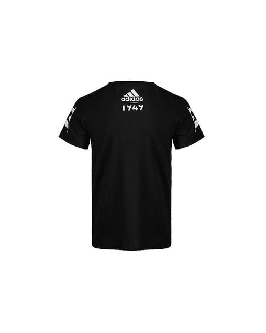 Adidas Black Adi 360 Logo Printing Sports Round Neck Short Sleeve for men