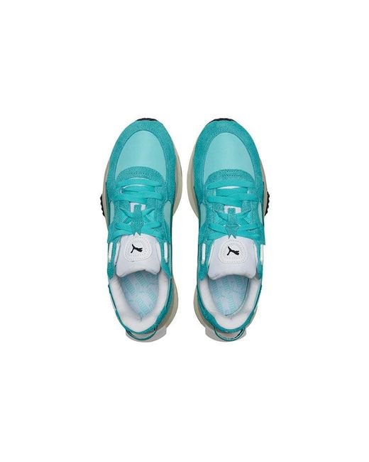PUMA Blue Wild Rider Vintage Running Shoes for men