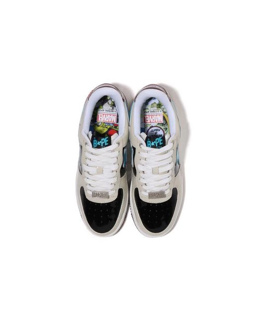 A Bathing Ape Blue X Marvel Comics Bape Sta Low 'Cream' 0Zxshm191906J-Gyb for men