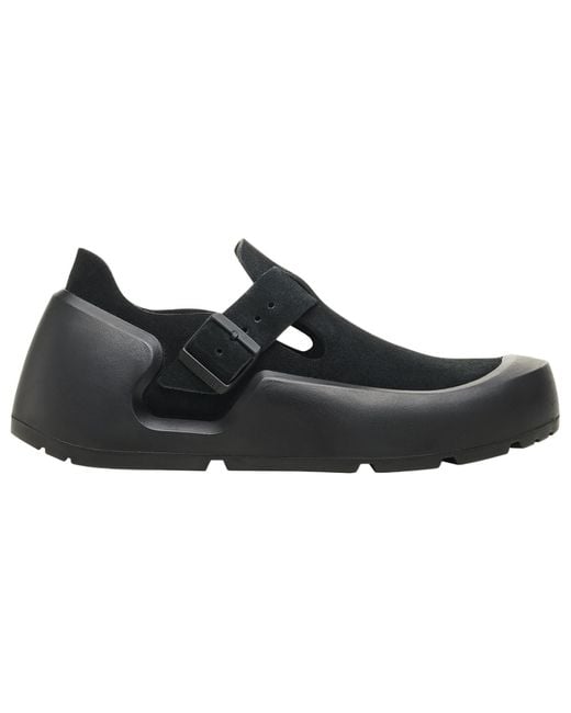 Birkenstock Black Reykjavik Nubuk Leather Shoes for men