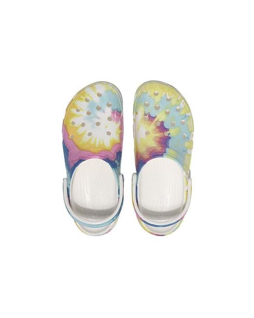 CROCSTM Blue (Wmns) Classic Clog Clouds Tie Dye Printing Lightweight Cozy Sports Sandals